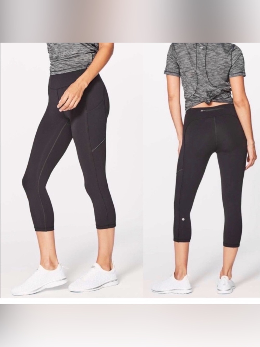 Perfect Lululemon Speed Up Crop Legging Black Size 10 23”